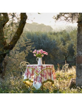 Nappe 150x150 peinte à la...