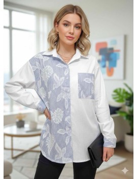 Chemise blanche rayures et...