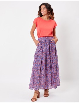 Jupe longue voile de coton...