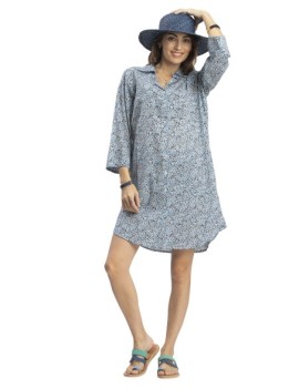 Tunique longue boutonnée...