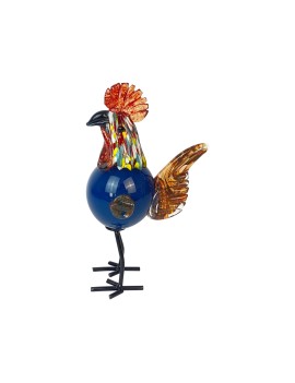Coq  bleu Artisanal en verre