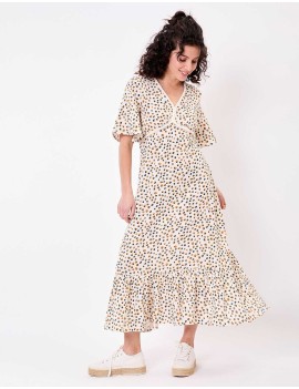 Robe longue évasée gaze de...