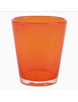 Verre bullée conique orange