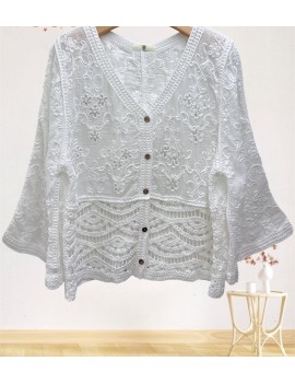 Gilet blanc en dentelle...