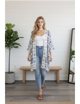 Gilet long en crochet