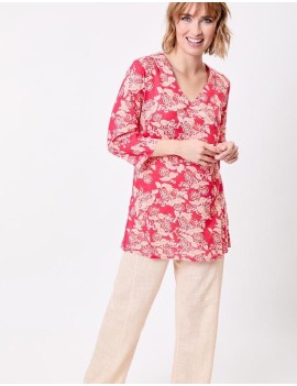 Tunique imprimée rose...