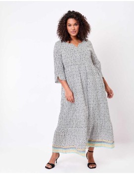 Robe longue imprimée voile...