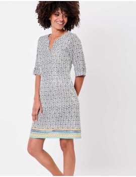 Robe imprimée voile de coton