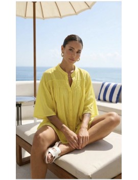 Chemise jaune en coton