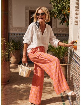 Pantalon fluide imprimé...