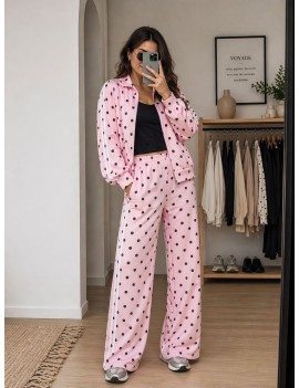 Ensemble à pois rose