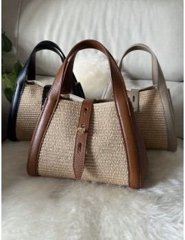 Sac en cuir véritable et...