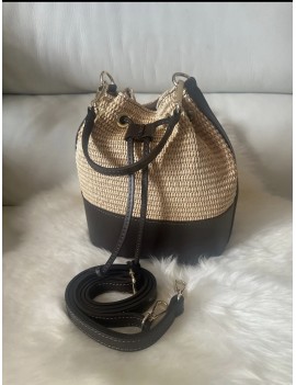 Sac seau classique cuir et...