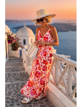 Robe bretelles à fleurs