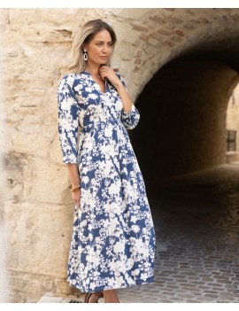 Robe florale coton