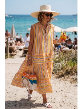 Robe rayures lumineuses