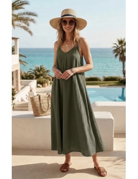 Robe longue en coton