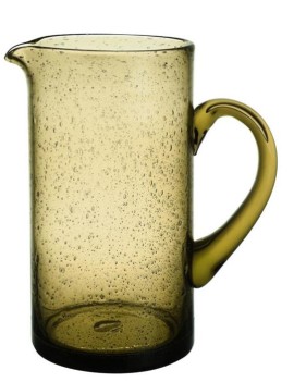 Pichet verre bullé ambre