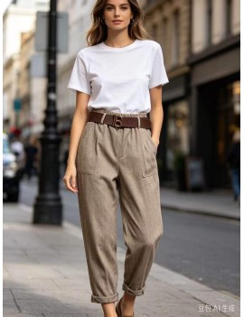 Pantalon décontracté avec...