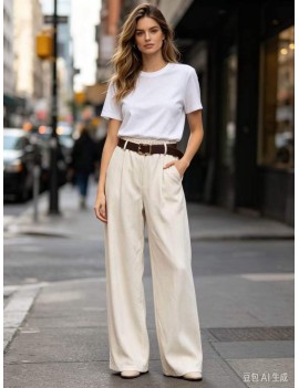 Pantalon large taille...