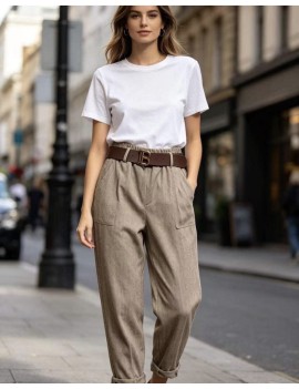 Pantalon décontracté avec...