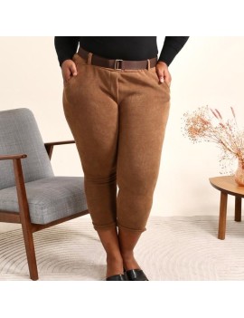 Pantalon velours grande taille