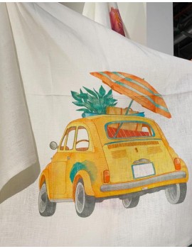 Torchon lin Fiat 500